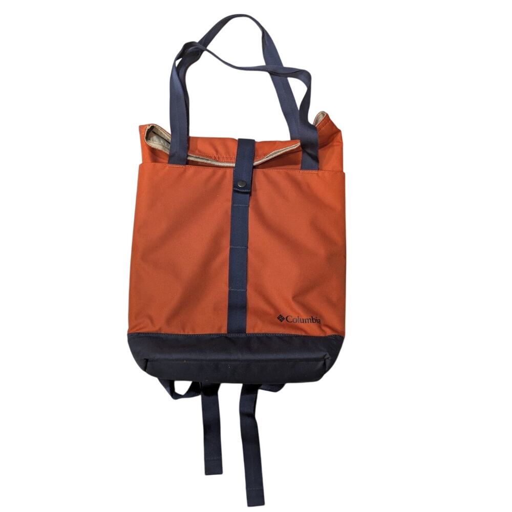 Columbia Urban Lifestyle Backpack Convertible Tote -orange/navy